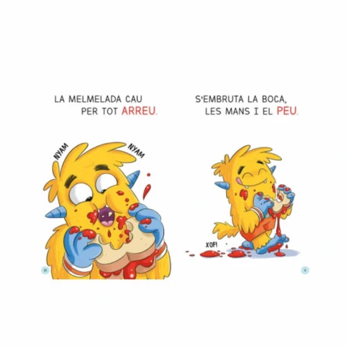 Aprendre-a-llegir-a-lEscola-de-Monstres-2-Empastifada-amb-melmelada-exemple-pagina