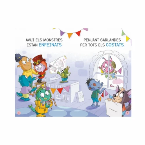 Exemple pàgina del llibre Aprendre a llegir a l'Escola de Monstres 20 - Una festa que no resta