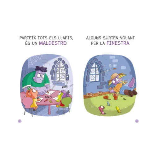 Pàgina interior del llibre Aprendre a llegir a l'Escola de Monstres 9 - Sapastre i bonastre