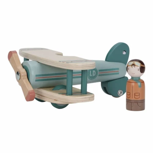 Avión-de-madera-Little-Dutch-con-piloto