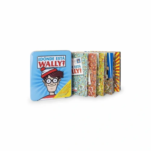 B-de-block-¿donde-esta-wally?-caja-metalica-cinco-libros-muestra