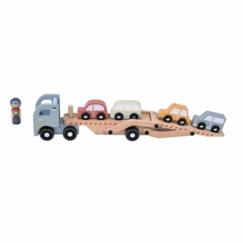 Camión-transporte-de-coches-XL-Little-Dutch-abierto