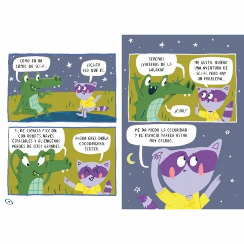 Ejemplo-página-del-libro-Drila-Cocodrila-4-Viajera-galáctica