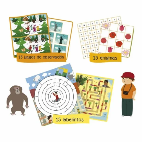 Ejemplo página de actividades del libro 45 juegos de viaje