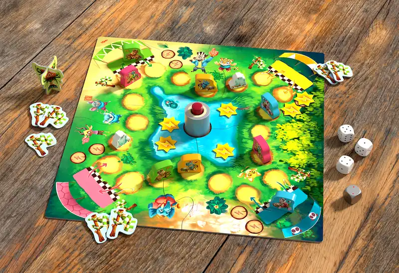 Haba-rally-bambu-juego-de-mesa-tablero