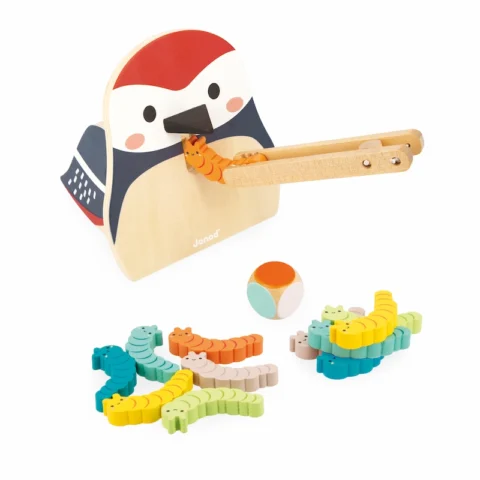 Janod-juego-de-colores-pájaro-y-orugas