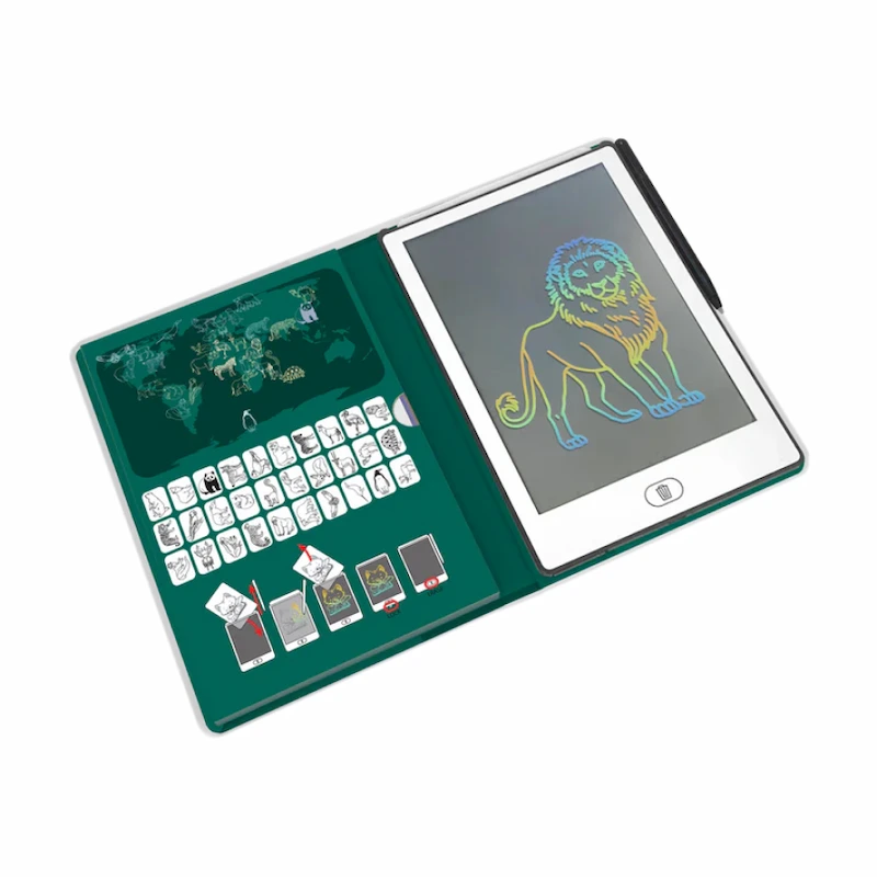 Kidydraw-mini-Animales-del-Mundo-tableta-de-dibujo-para-niños-abierta