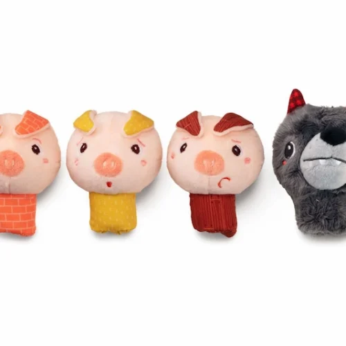 Lilliputiens-marionetas-de-dedo-lobo-y-los-tres-cerditos