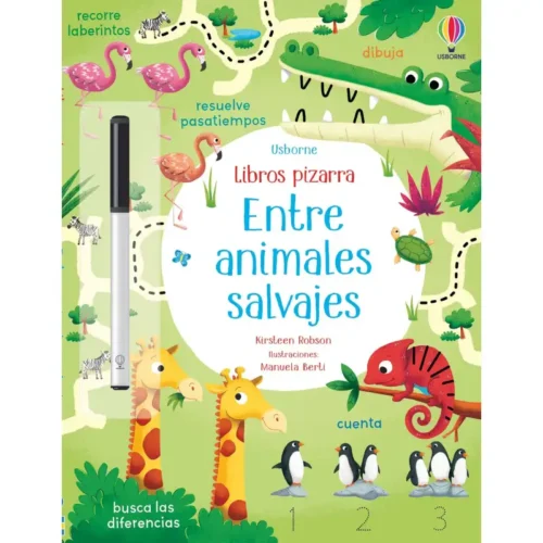 Portada-Libros-pizarra-Entre-animales-salvajes-Usborne
