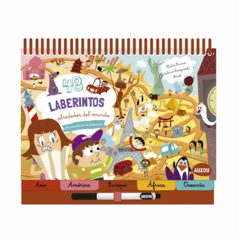 Portada del libro 48 laberintos alrededor del mundo de Auzou