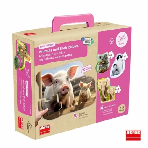 Puzle-Animales-y-sus-crias-Akros-caja