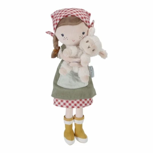 Rosa-Granjera-con-Oveja-muñeca-blandita-Little-Dutch-de-pie